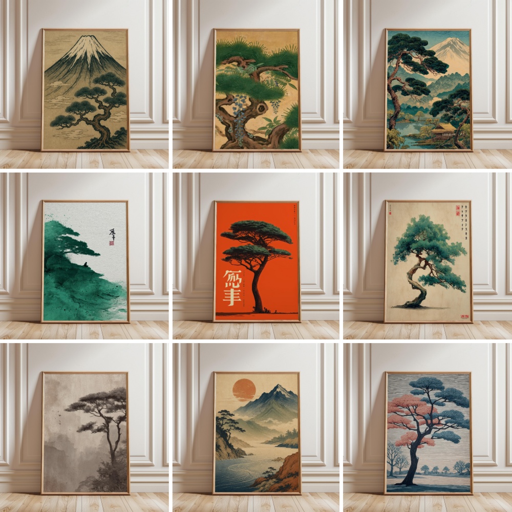 Japanese Zen Lifestyle - Fuji Dağı Japon Manzara Posteri Ukiyo