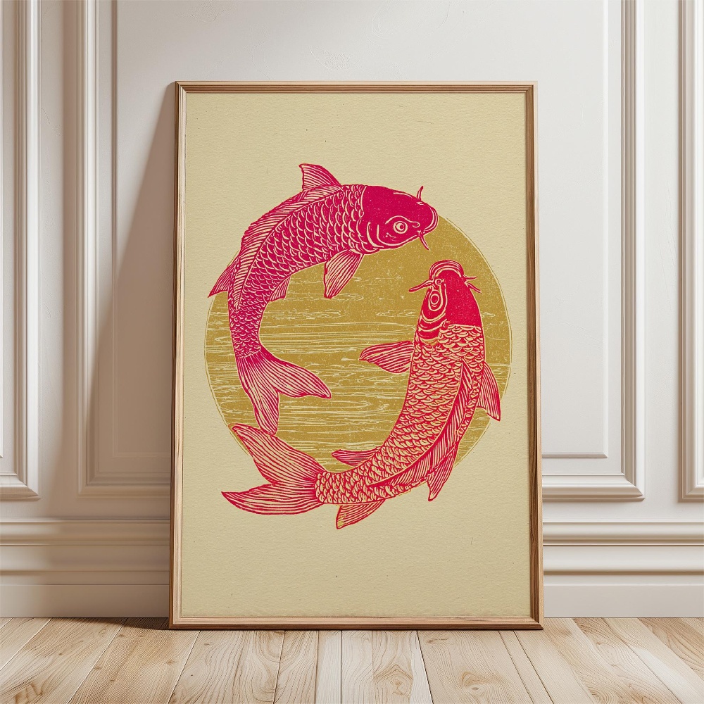 Altın Balık Posteri Japon Koi  - Japanese Zen Lifestyle incelemesi ve fiyatı