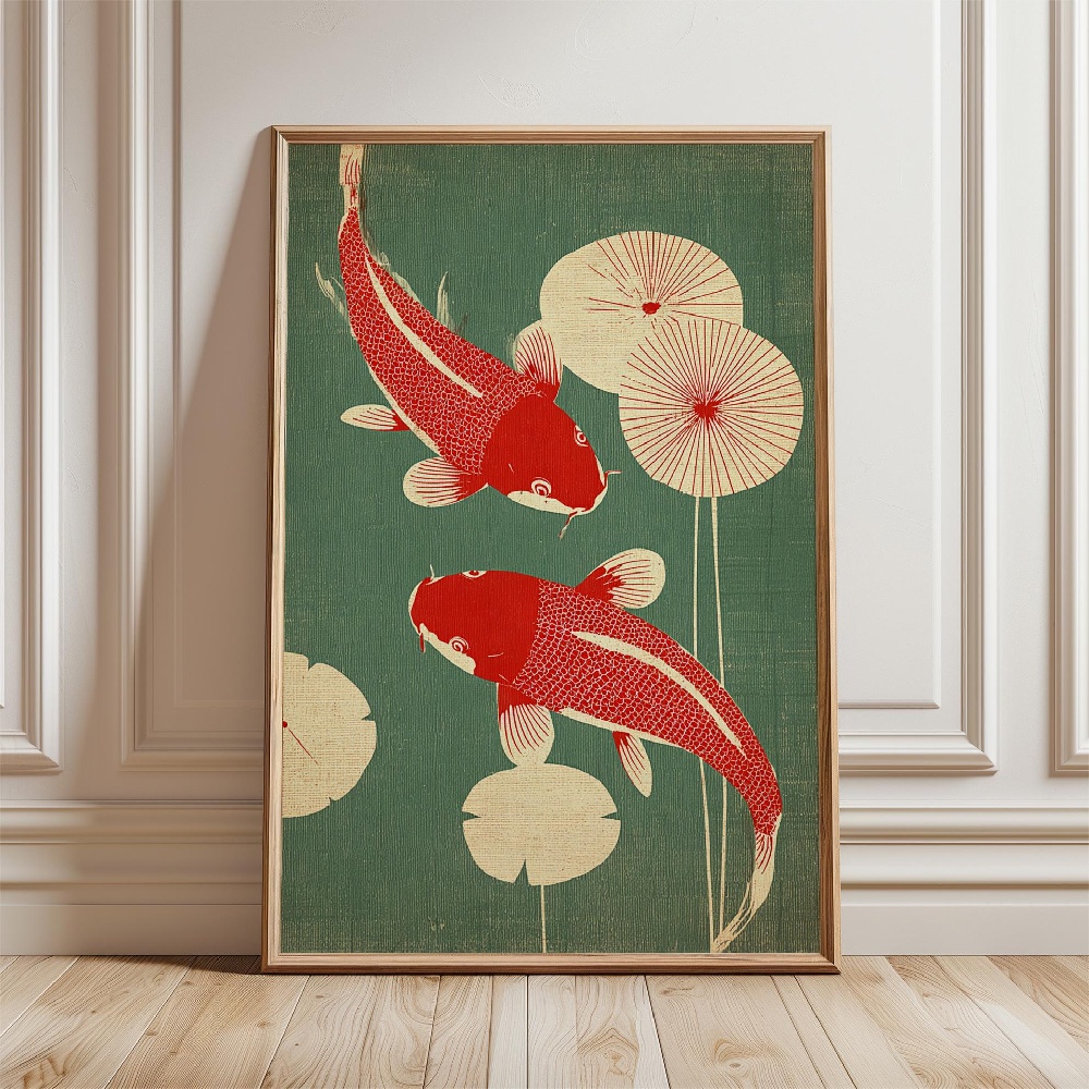 Altın Balık Posteri Japon Koi  - Japanese Zen Lifestyle incelemesi ve fiyatı